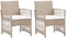 vidaXL - Tuinstoelen - met - kussens - 2 - st - poly - rattan - beige