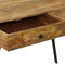 vidaXL - Schrijftafel - met - lades - 110x50x76 - cm - massief - mangohout