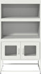 vidaXL - Hoge - kast - 68x39x123 - cm - staal - wit