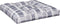 vidaXL - Palletkussen - 80x80x12 - cm - stof - ruitpatroon - grijs