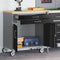 vidaXL - Gereedschapskast - met - Wielen - en - Slot - Zwart - 75x45x85 - cm - Staal