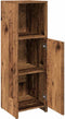 vidaXL - Badkamerkast - 30x30x95 - cm - bewerkt - hout - oud - houtkleurig
