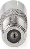 Nedis Satelliet- en Antenne-Adapter - F-Female - IEC (Coax) Female - Vernikkeld - 75 Ohm - Recht - Metaal - Zilver - 10 Stuks - Envelop
