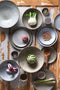 Mica Decorations Tabo Bord - 20 cm- Keramiek - Grijs - 4 Stuks
