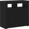 vidaXL - Sideboard - met - LED-lampjes - - - Zwart - Eiken - - - 80x35x75 - cm - - - Bewerkt - Hout