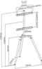 Tv statief standaard schilders ezel design studio - beeldscherm draaibaar - tot 65 inch