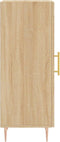 vidaXL - Dressoir - 34,5x34x90 - cm - bewerkt - hout - sonoma - eiken