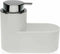 2-in-1 zeepdispenser voor het aanrecht Versa Wit ABS polyestyreen (7,5 x 14,5 x 17 cm)