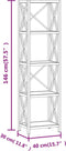 vidaXL - Opbergrek - 5-laags - 40x30x146 - cm - massief - eikenhout