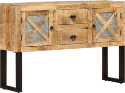 vidaXL - Dressoir - 110x30x74 - cm - ruw - mangohout