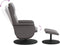 Fauteuil verstelbaar met voetenbankje kunstleer grijs