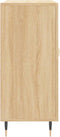 vidaXL - Dressoir - 90x34x80 - cm - bewerkt - hout - sonoma - eikenkleurig