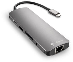 Sharkoon USB 3.0 Type C Combo Adapter - 3x USB 3.2 Gen 1 - Grijs