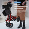 Safe Age® Rollator - Lichtgewicht opvouwbaar - Gevoerde zitting rugleuning - Rood