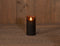 Anna's Collection Led kaars/stompkaars - zwart - H15 x D7,5 cm - wax - bewegende vlam