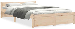 vidaXL - Bedframe - massief - hout - 120x190 - cm