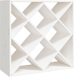 vidaXL - Wijnkast - 62x25x62 - cm - massief - grenenhout - wit