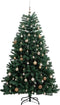 vidaXL - Kunstkerstboom - met - scharnieren - 300 - LED's - en - kerstballen - 240 - cm