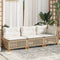 vidaXL - Tuinbank - 3-zits - met - kussens - poly - rattan - beige