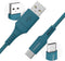 iMoshion Kabel - USB C naar USB A Kabel - 1 meter - Snellader & Datasynchronisatie - Oplaadkabel - Stevig gevlochten materiaal - Donkerblauw