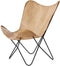 Light & Living Vlinderstoel Butterfly - Buffel Leder - Zand
