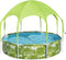 Bestway Splash-in-Shade - Rond Opzetzwembad - UV Careful Zonnescherm - Blauw/Groen/Wit