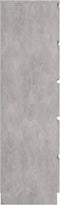 vidaXL - Ladekast - 60x35x121 - cm - bewerkt - hout - betongrijs