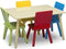 Delta Children - Kindertafel met 4 Stoelen - Kinderkamer - Duurzaam Hout - Kleurrijk