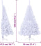 vidaXL - Kunstkerstboom - met - standaard - half - 150 - cm - PVC - wit