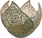 Theelichthouder Leaf Tilia Groen/Goud Metaal 8X8X7 Cm