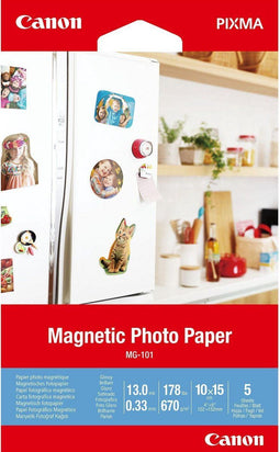 Canon MG-101 - Fotopapier magnetisch 10x15cm glans - Wit (5 vel)