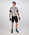 Rogelli KM Rise - Wielershirt - Race pasvorm met rits - Grijs/Zwart/Fluor S