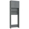 vidaXL - Wasmachinekast - 64x25,5x190 - cm - bewerkt - hout - grijs