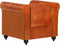 vidaXL Fauteuil Chesterfield-stijl echt leer tan
