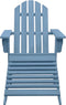 vidaXL - Tuinstoel - Adirondack - met - voetenbank - massief - vurenhout - blauw