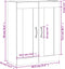 vidaXL - Wandkast - 69,5x34x90 - cm - bewerkt - hout - wit