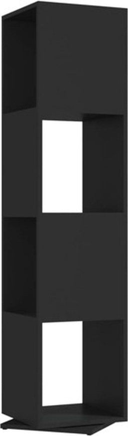 vidaXL - Draaikast - 34,5x34,5x75,5 - cm - spaanplaat - zwart