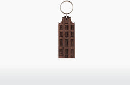 Amsterdams Grachtenpand Sleutelhanger – Herengracht 420 – Walnoot