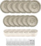 C&T Baltic Grey Bond Vintage Serviesset - 24-Delig - 6 Persoons - Grijs - inclusief 6 S&P Drinkglazen (32CL) - Vaatwasserbestendig - Waterglazen - Kerstservies - Tafelgerei
