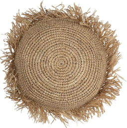 J-Line kussen Jeff Rond - rotan - naturel - small
