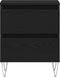 vidaXL - Nachtkastje - Zwart - Eiken - 40x35x50 - cm - Gefabriceerd - Hout