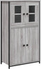 vidaXL - Hoge - kast - 62x32x106,5 - cm - bewerkt - hout - grijs - sonoma