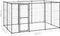 vidaXL - Hondenkennel - met - dak - 7,26 - m² - staal