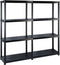 vidaXL - Opbergrek - 4-laags - 122x30,5x130 - cm - kunststof - zwart