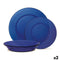 Serviesset Duralex Lys Donkerblauw Glas 12 Onderdelen (2 Stuks)