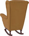 vidaXL - Schommelstoel - met - massief - rubberwood - poten - fluweel - bruin