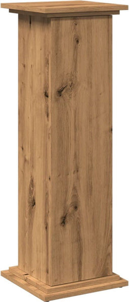 vidaXL - Sokkel - met - opbergruimte - 31x30x90 - cm - hout - artisanaal - eikenkleur