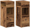vidaXL - Nachtkastjes - 2 - st - met - lade - 25x31x66 - cm - oud - houtkleurig