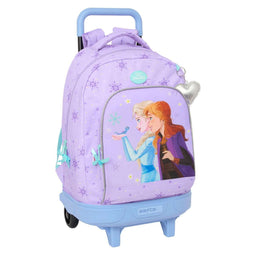 Schoolrugzak met Wielen Frozen Spirit Lila 33 x 45 x 22 cm