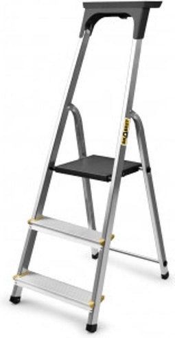 Drabest ALDP3 - Aluminium trapladder 3 treden - 150 kg belasting - 3.2 kg